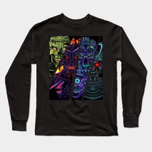 Demon samurai robot  zombie Long Sleeve T-Shirt